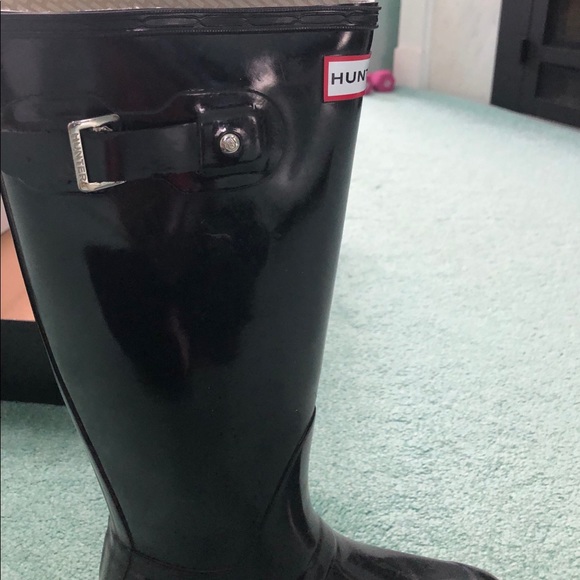 HUNTER tall gloss adjustable rain boot - Picture 3 of 4
